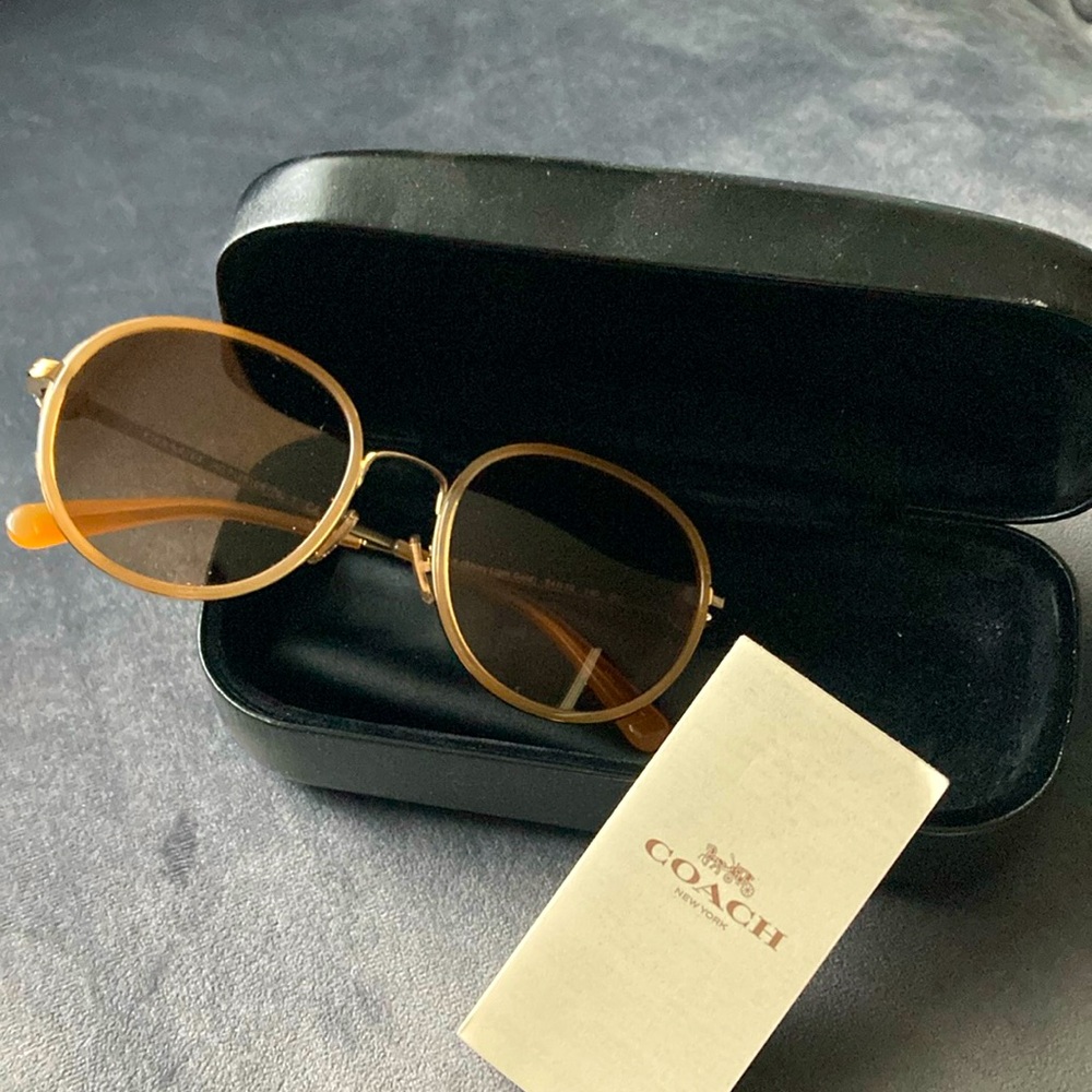 Like brand new cream and brown Coach sunglasses!